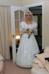 Dressed as bride