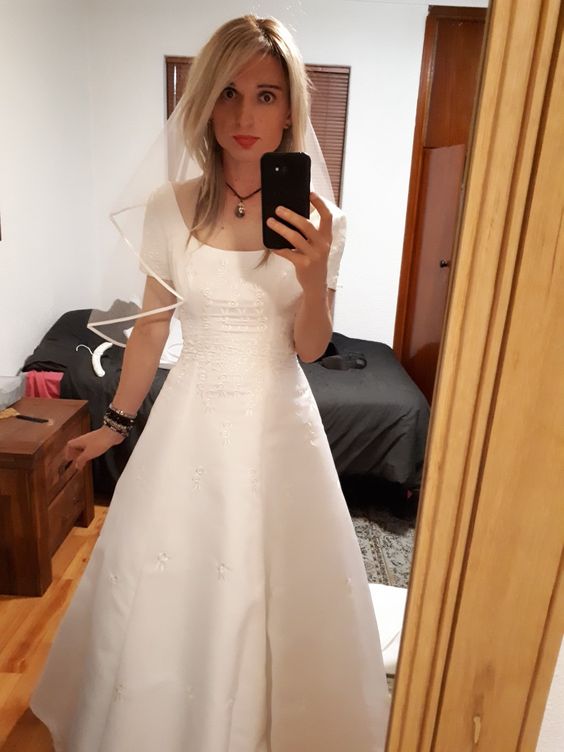 Crossdresser in wedding dress