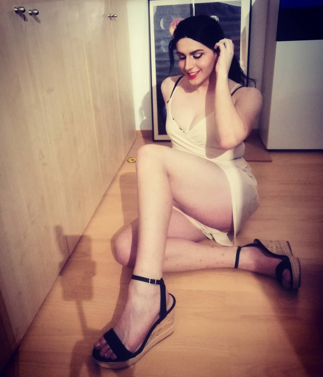 Crossdresser Sofia in high heels