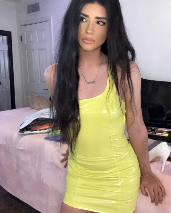 cute crossdresser in mini dress