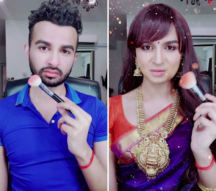 Indian Male To Female Makeup Transformation Saubhaya Makeup Indian Male To Female Makeup Transformation Saubhaya Makeup