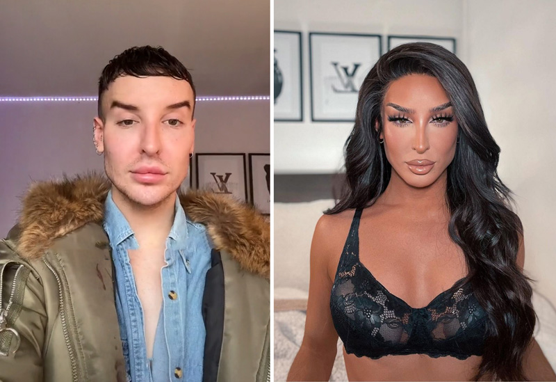 Male to Female Makeup Transformation 