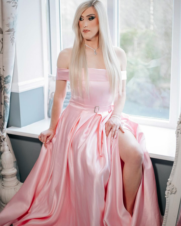 crossdresser in beautiful gown