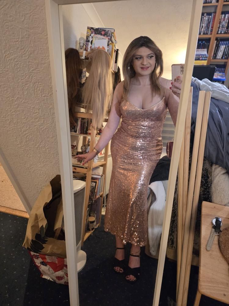 crossdresser in gown