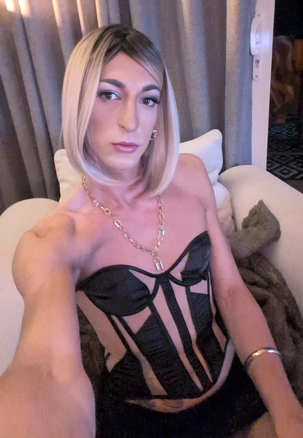 blonde crossdresser