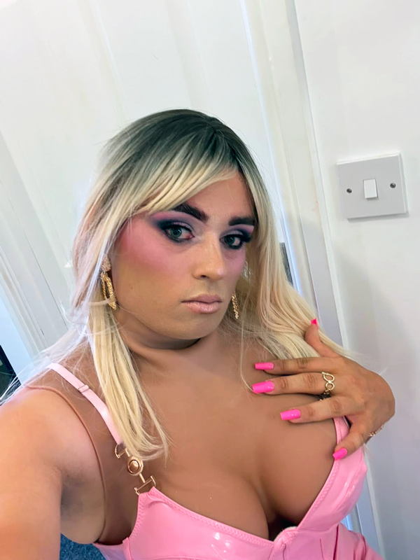 man dressed as woman