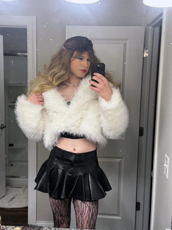 crossdressing in mini dress
